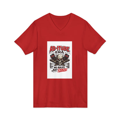 Ad‑itude Era Wrestling Tee – No Rules Just Chaos V‑Neck