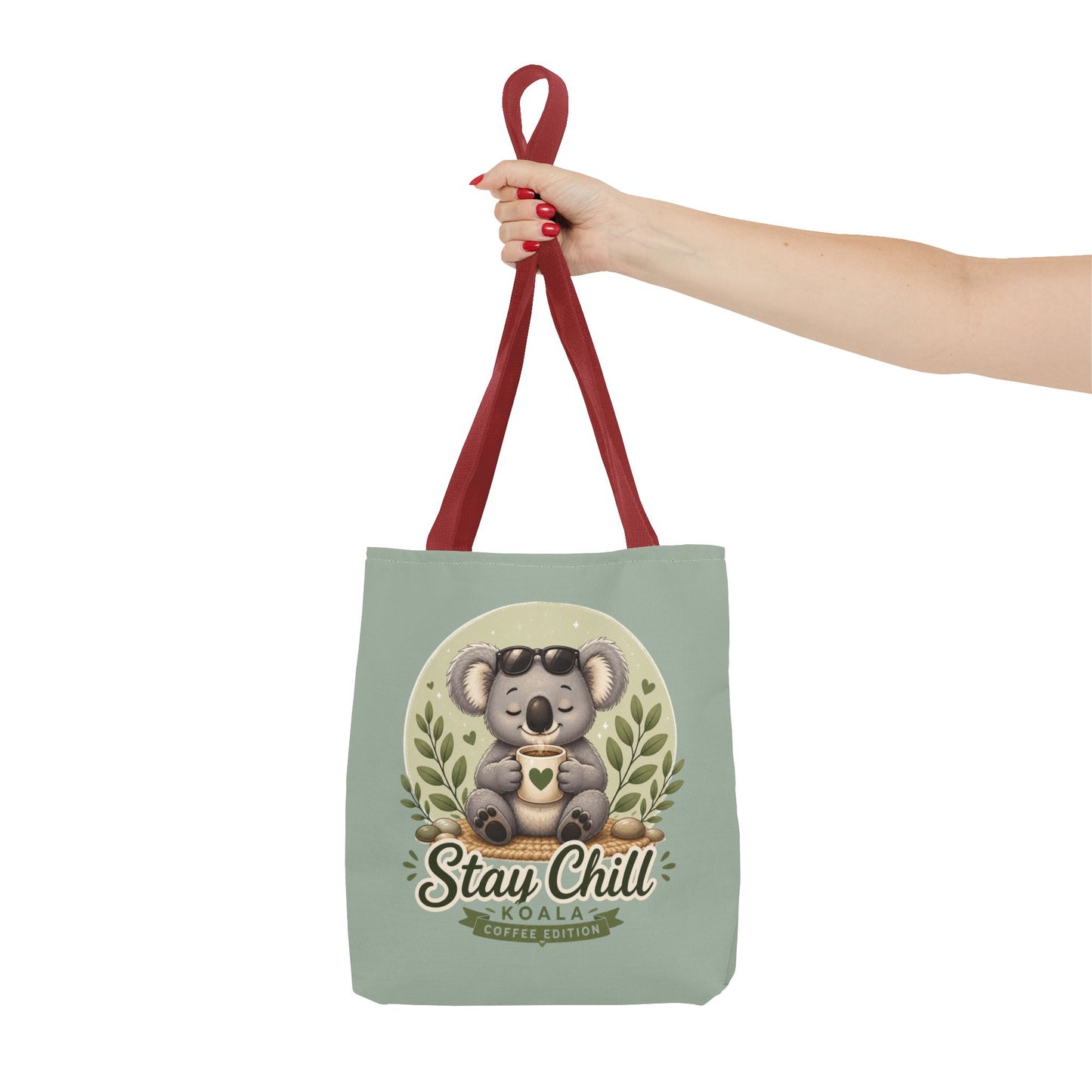 Stay Chill Koala Tote Bag | Cute Relaxing Animal AOP Tote | Eco-Friendly Canvas Tote Bag | Funny Koala Gift Idea for Animal Lovers