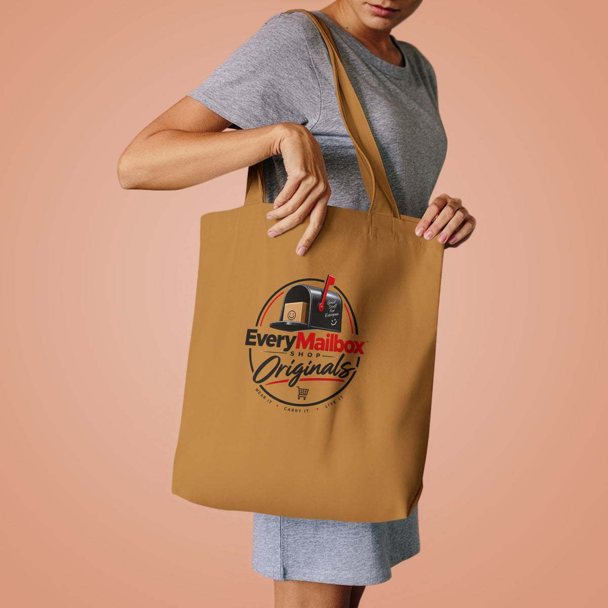 Cotton Tote Bag - Mailbox Graphic Reusable Shopping Bag
