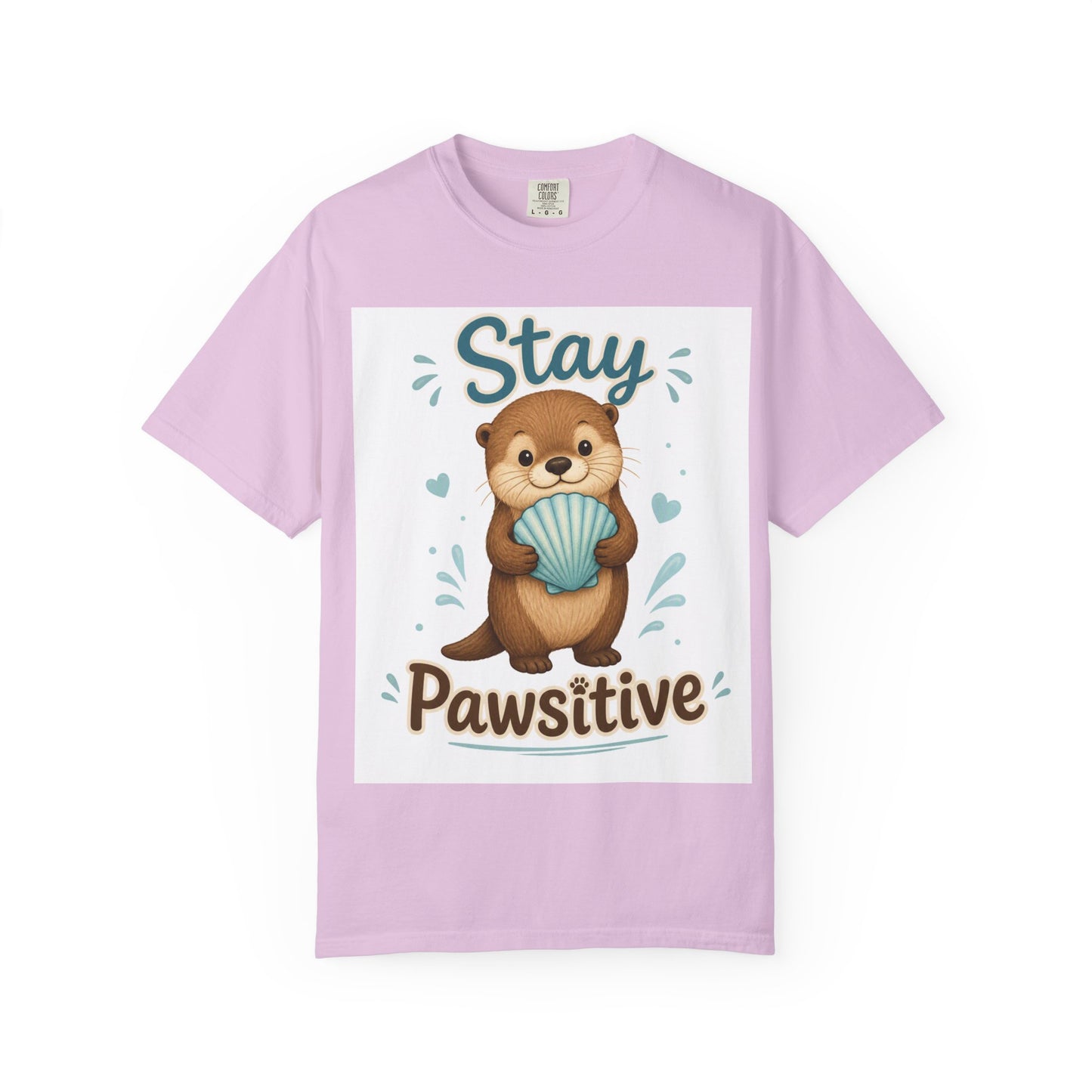 Stay Pawsitive Otter T-Shirt – Cute Animal Graphic Tee