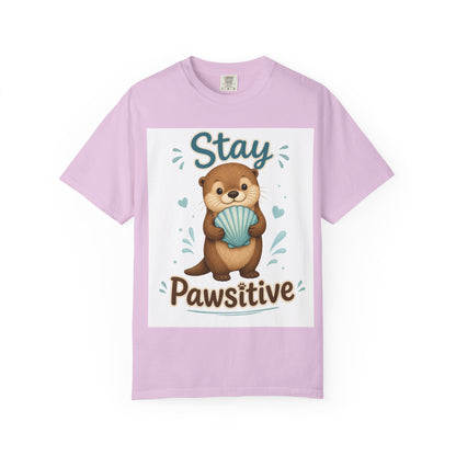 Stay Pawsitive Otter T-Shirt – Cute Animal Graphic Tee