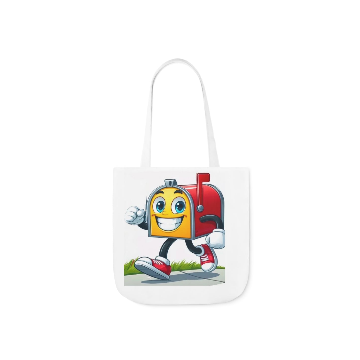 Fun Designs Canvas Tote Bag with Colorful Straps - Perfect for All Occasions!