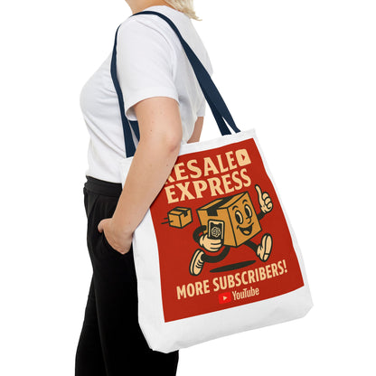 Resale Express Tote - More subscribers Red Cartoon Design