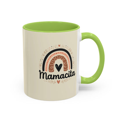 Mamacita Coffee Mug | Pink Rainbow Heart Accent Mug