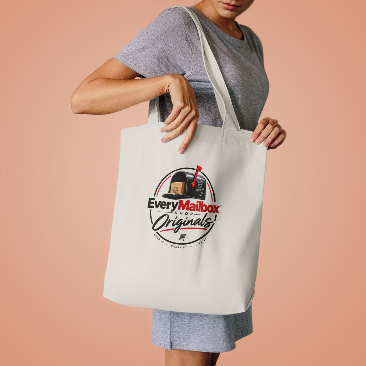 Cotton Tote Bag - Mailbox Graphic Reusable Shopping Bag