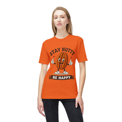 Stay Nutty Be Happy T-Shirt — Funny Pecan Cartoon Tee