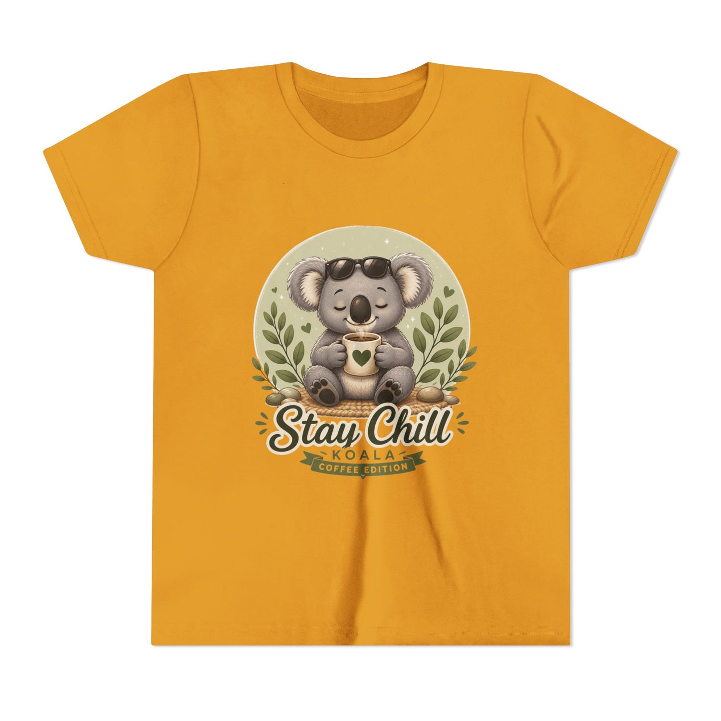 Stay Chill Koala Youth T-Shirt | Cute Kids Graphic Tee | Funny Animal Shirt for Boys Girls | Soft Children's Tee S–XL