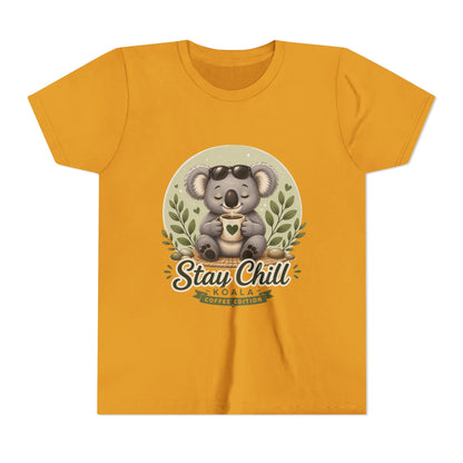 Stay Chill Koala Youth T-Shirt | Cute Kids Graphic Tee | Funny Animal Shirt for Boys Girls | Soft Children's Tee S–XL