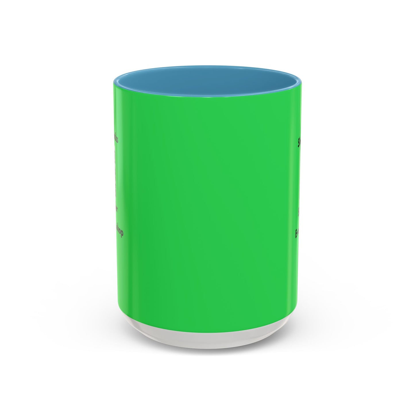 Accent Coffee Mug — 'Shop and Snacks' QR Code Promotional Coffee Mug (11/15 oz)