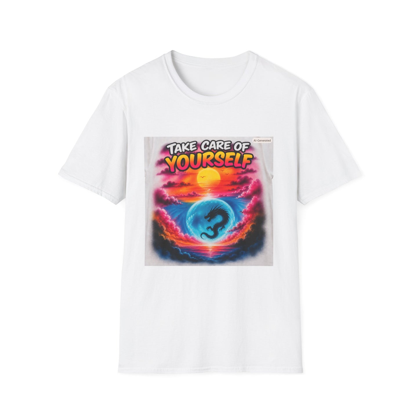 Take Care of Yourself T-Shirt — Self-Care Sunset Graphic Tee
