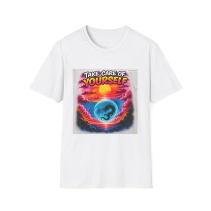 Take Care of Yourself T-Shirt — Self-Care Sunset Graphic Tee