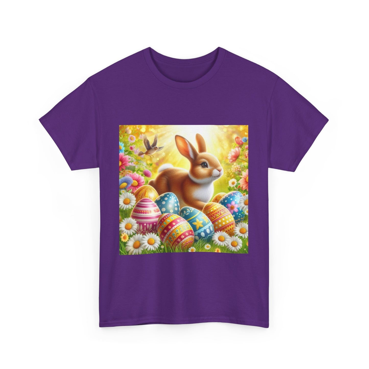 Easter Bunny Unisex Heavy Cotton Tee - Colorful Spring Design