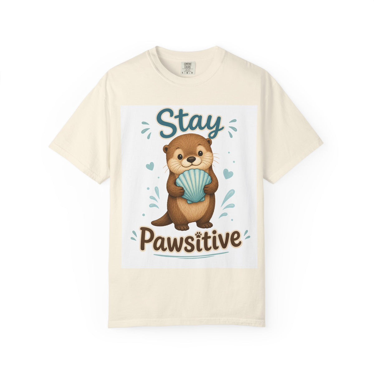Stay Pawsitive Otter T-Shirt – Cute Animal Graphic Tee