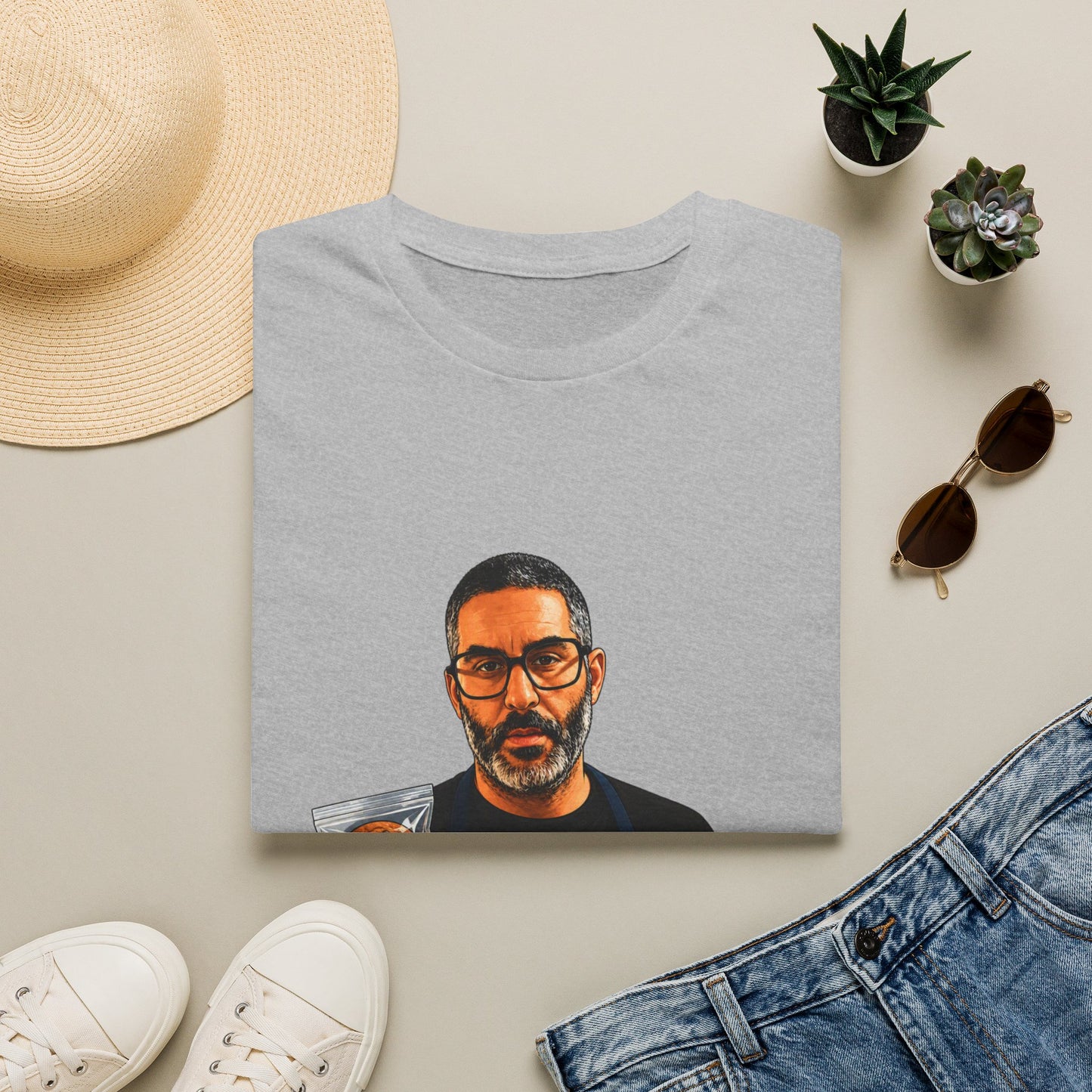 Money Man Graphic T-Shirt – Bold Wallet Portrait Tee for Men