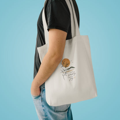 Sunset Botanical Tote Bag — 'You Are My Sunshine' Custom Cotton Tote