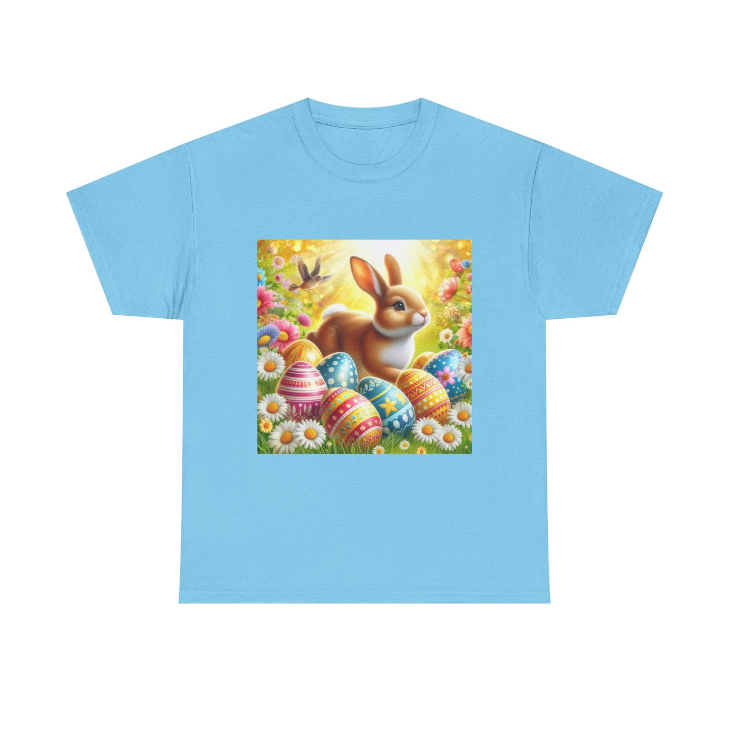 Easter Bunny Unisex Heavy Cotton Tee - Colorful Spring Design