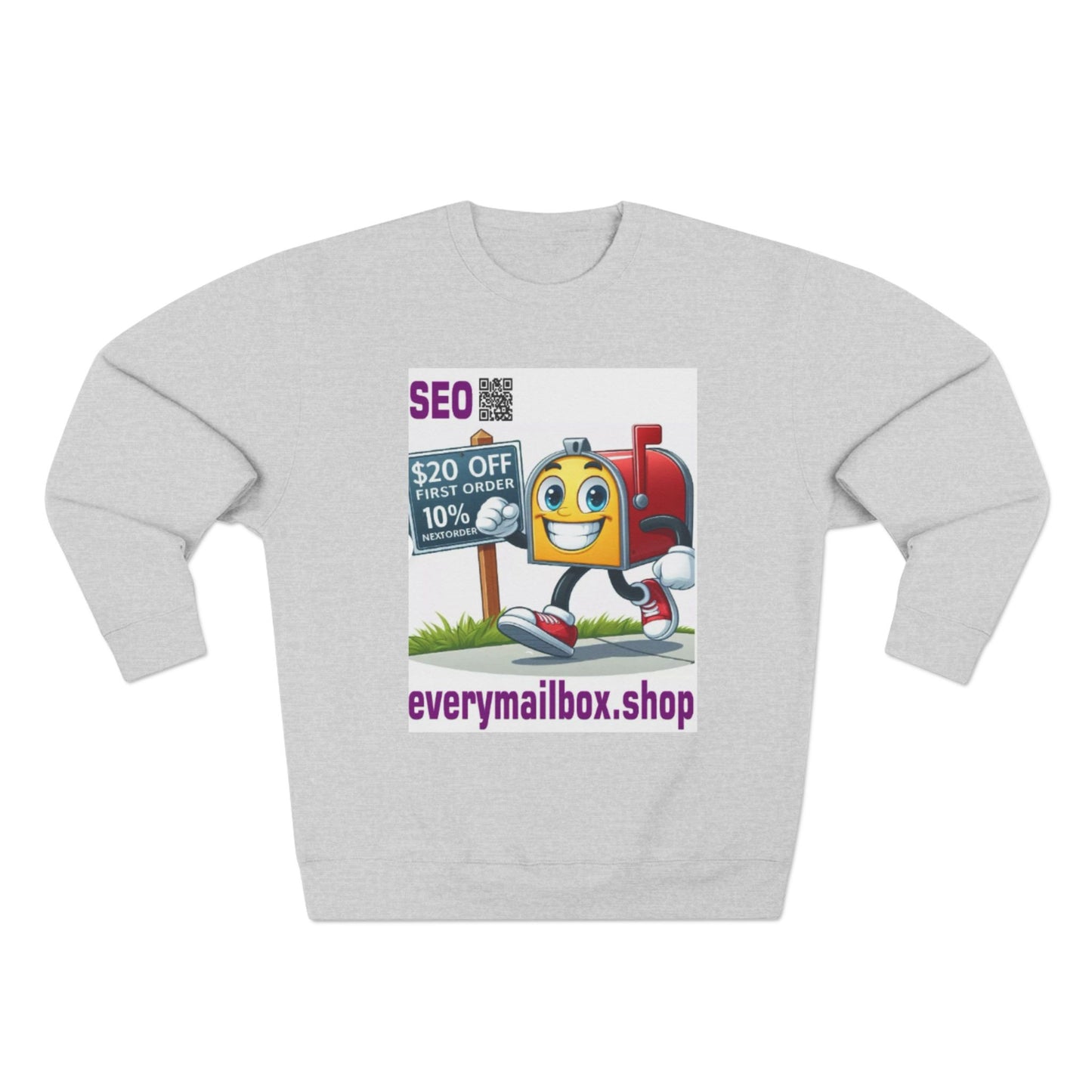 Smiling Mailbox & Sign Crewneck Sweatshirt