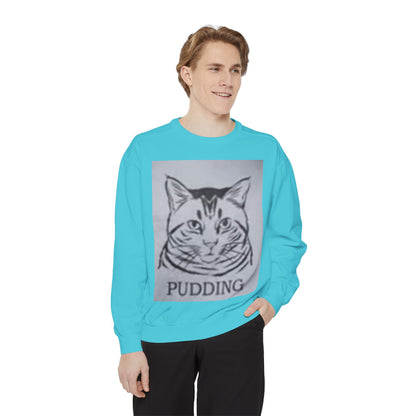 Funny Pudding Cat Sweatshirt – Cozy Gift for Cat Lovers
