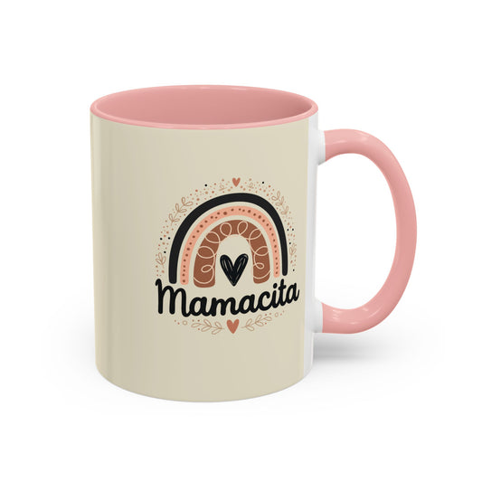 Mamacita Coffee Mug | Pink Rainbow Heart Accent Mug