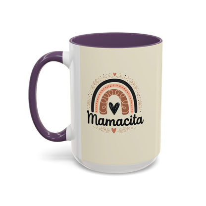 Mamacita Coffee Mug | Pink Rainbow Heart Accent Mug