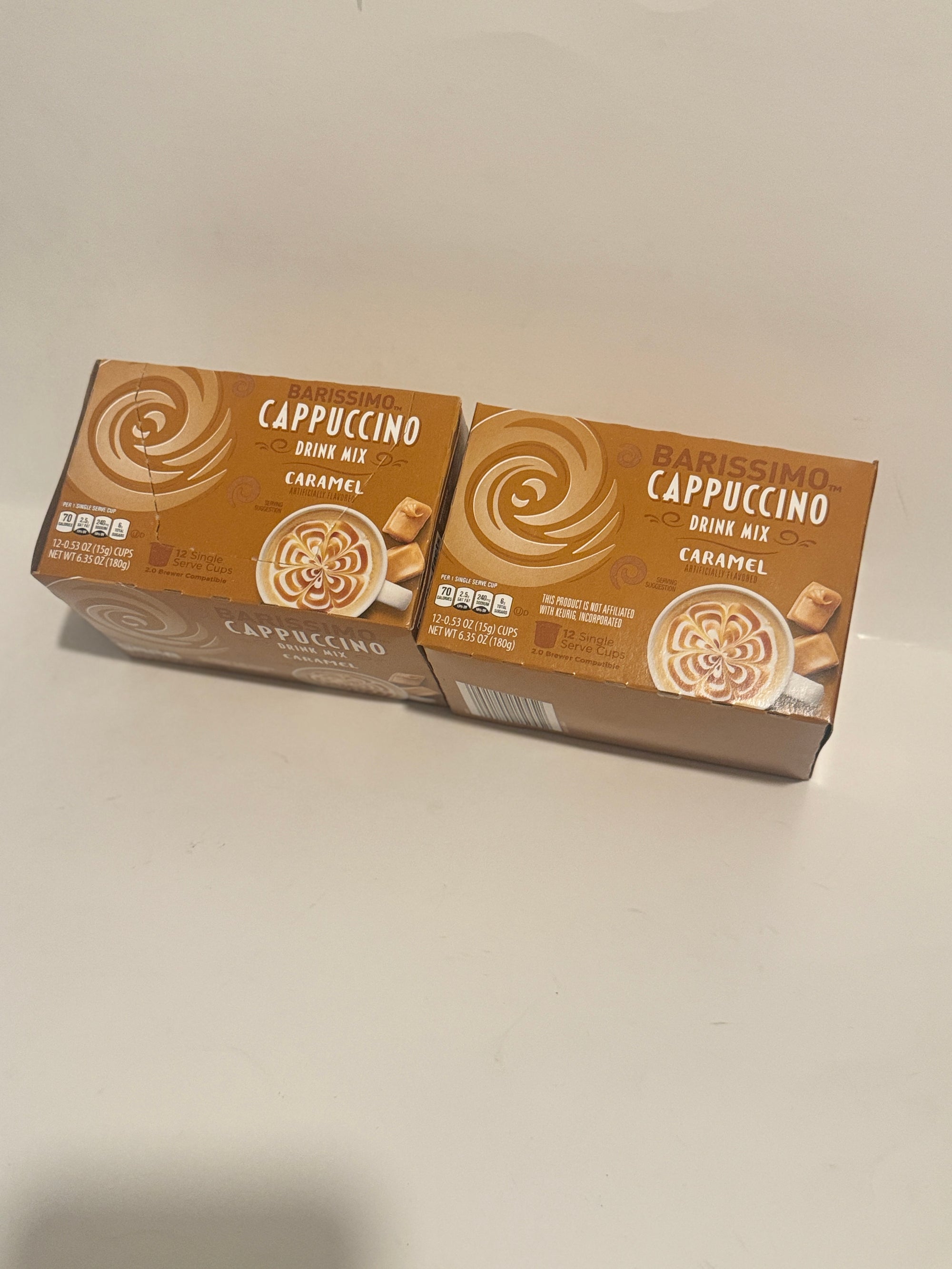 Barissimo Caramel Cappuccino Coffee Pods - 12 K-Cups for Keurig Brewers