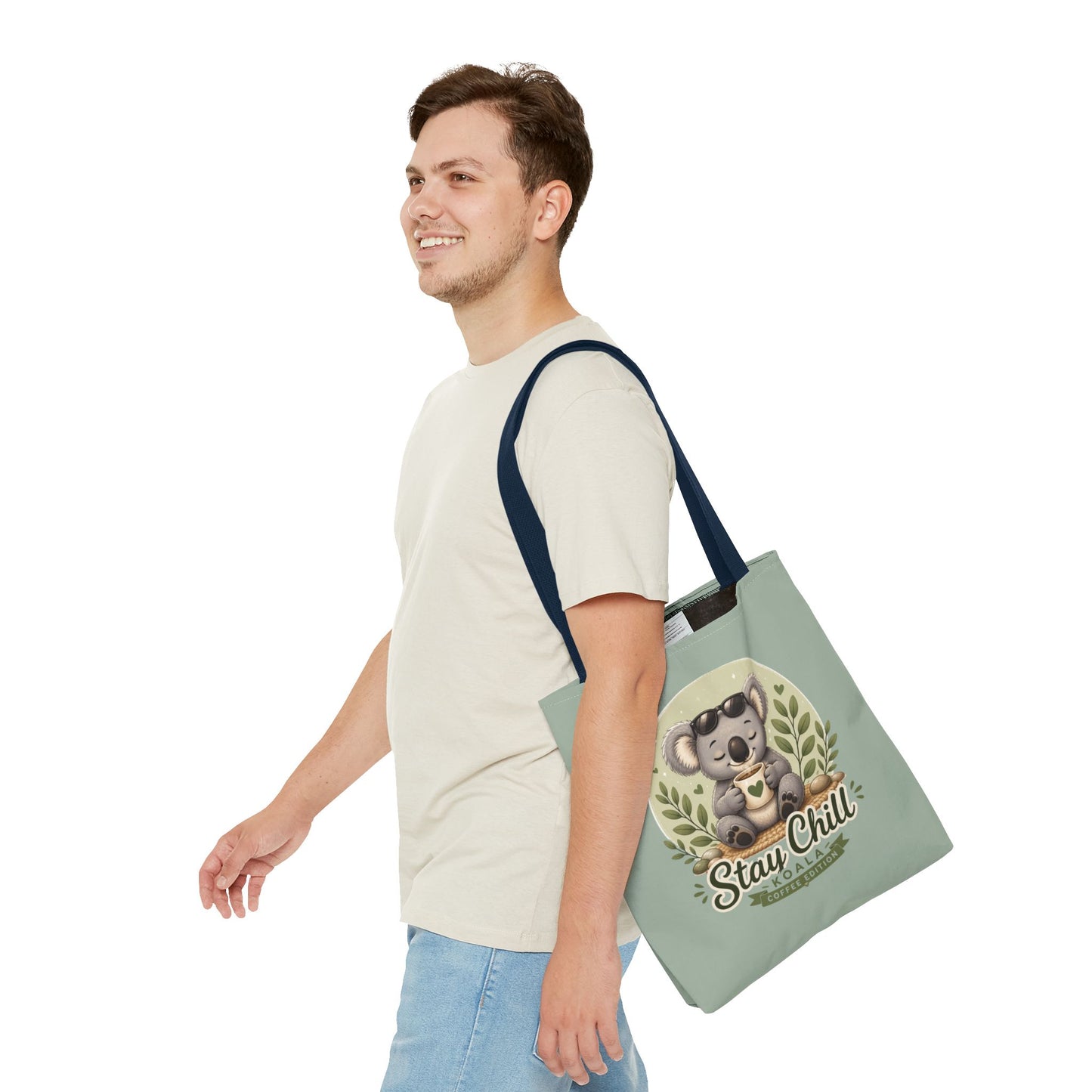 Stay Chill Koala Tote Bag | Cute Relaxing Animal AOP Tote | Eco-Friendly Canvas Tote Bag | Funny Koala Gift Idea for Animal Lovers