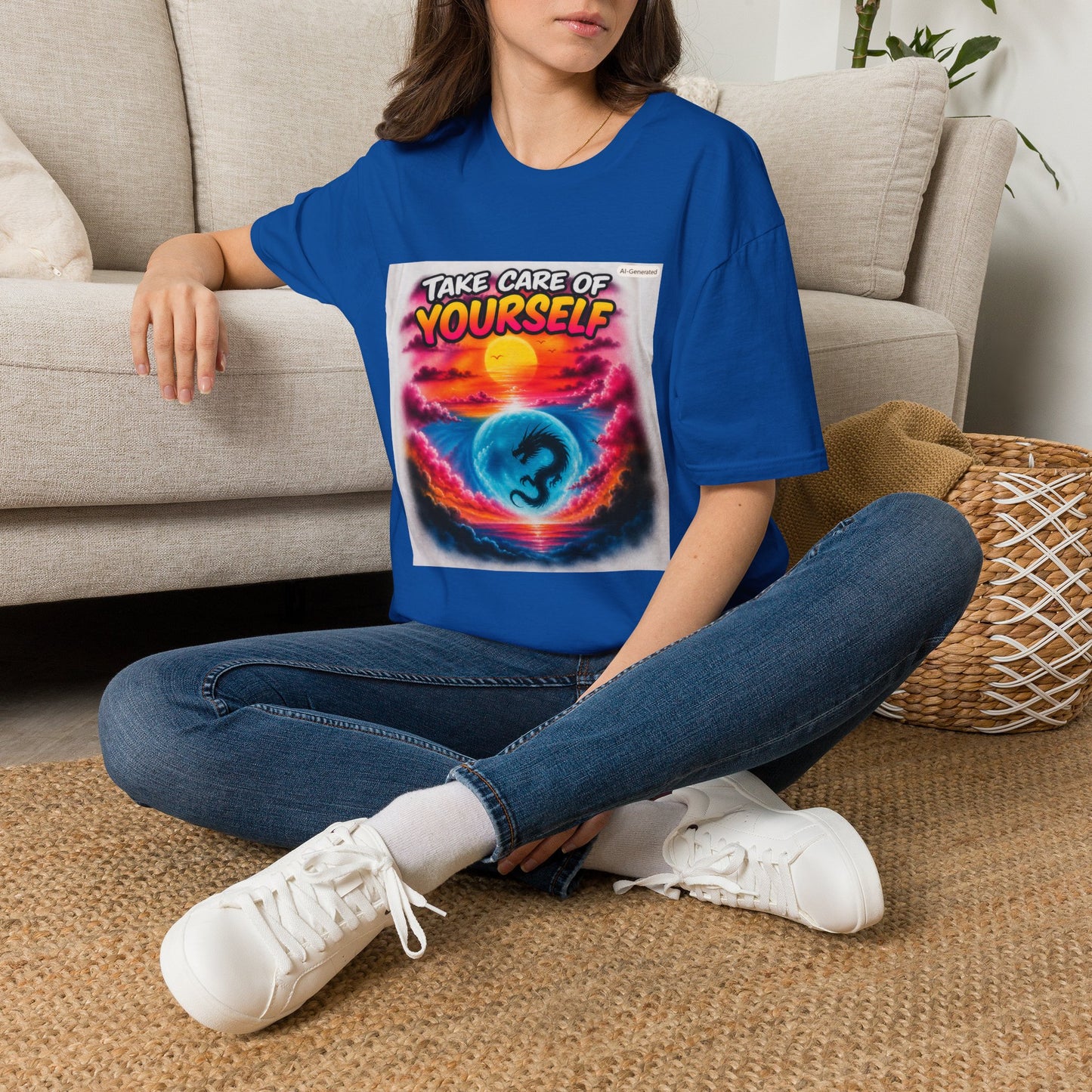 Take Care of Yourself T-Shirt — Self-Care Sunset Graphic Tee