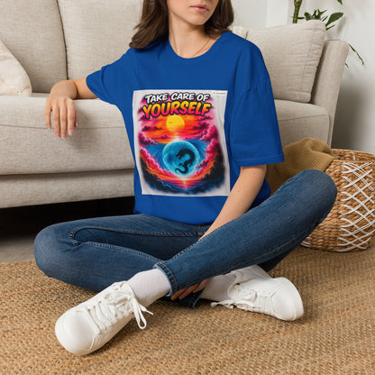 Take Care of Yourself T-Shirt — Self-Care Sunset Graphic Tee