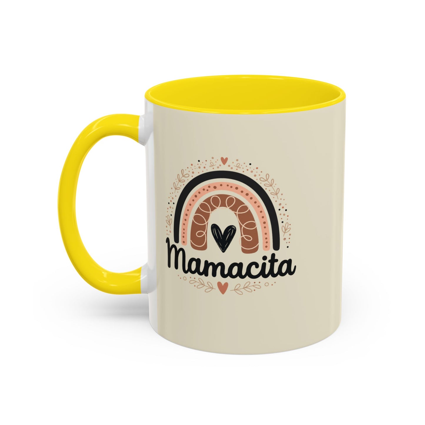 Mamacita Coffee Mug | Pink Rainbow Heart Accent Mug
