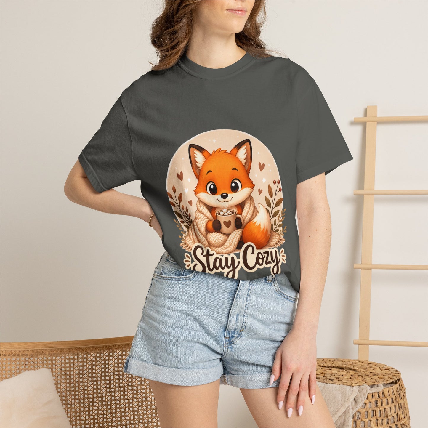 Stay Cozy Fox T-Shirt | Cute Autumn Woodland Graphic Tee