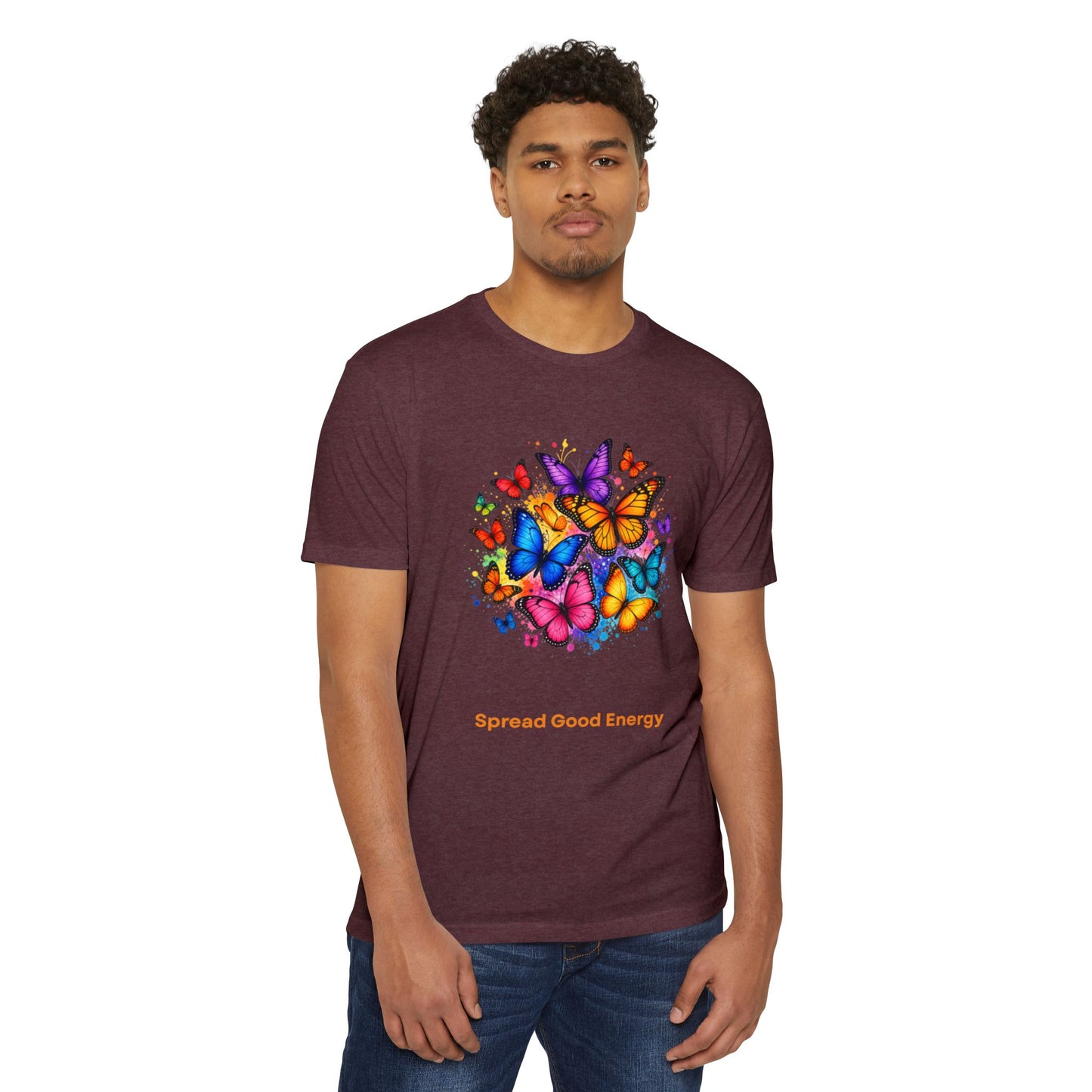 Butterfly Shirt - Spread Good Vibes - Colorful Nature Design - Positive Vibes