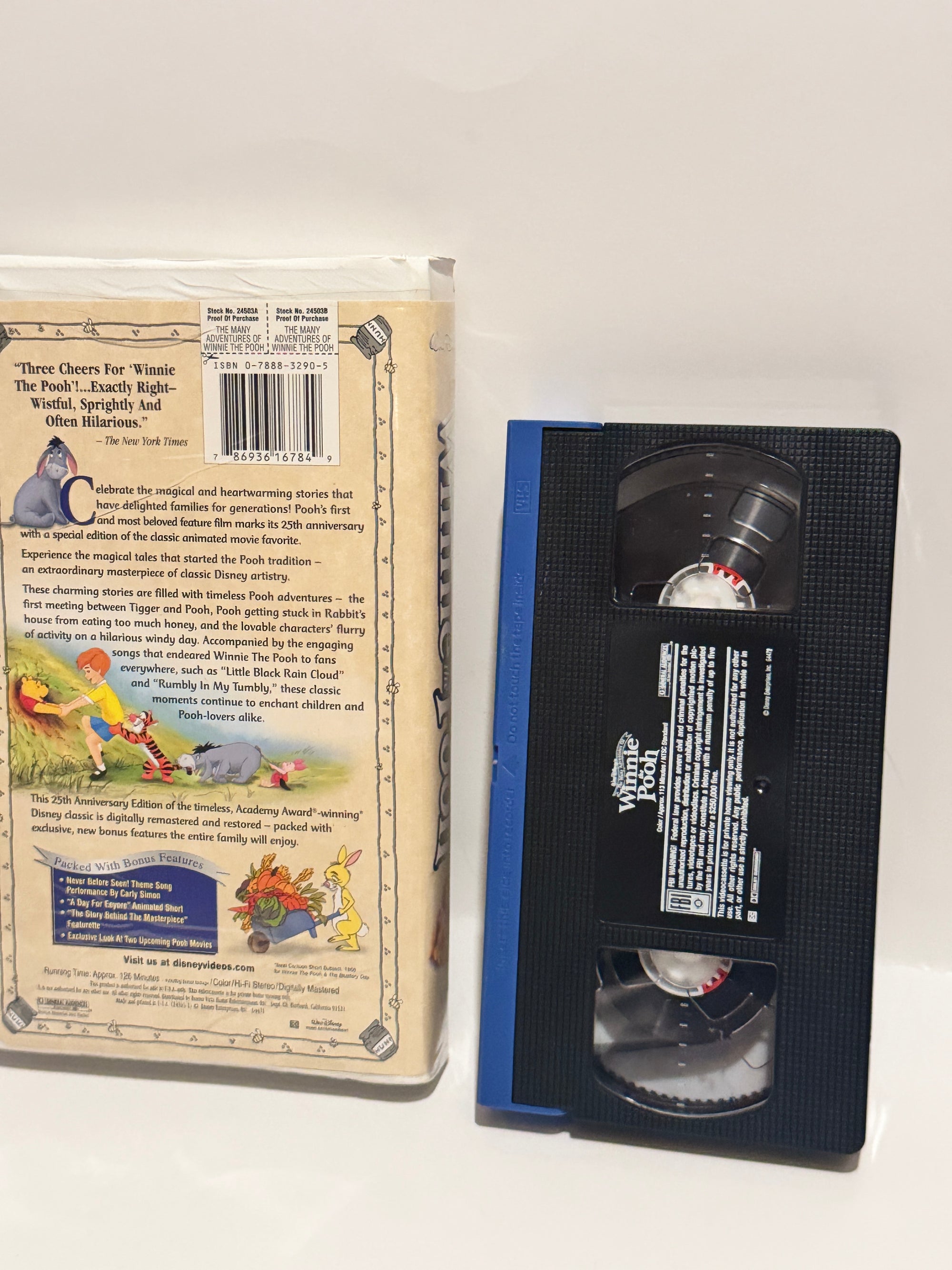 Disney's Winnie the Pooh 25th Anniversary Edition – Classic Adventures vhs