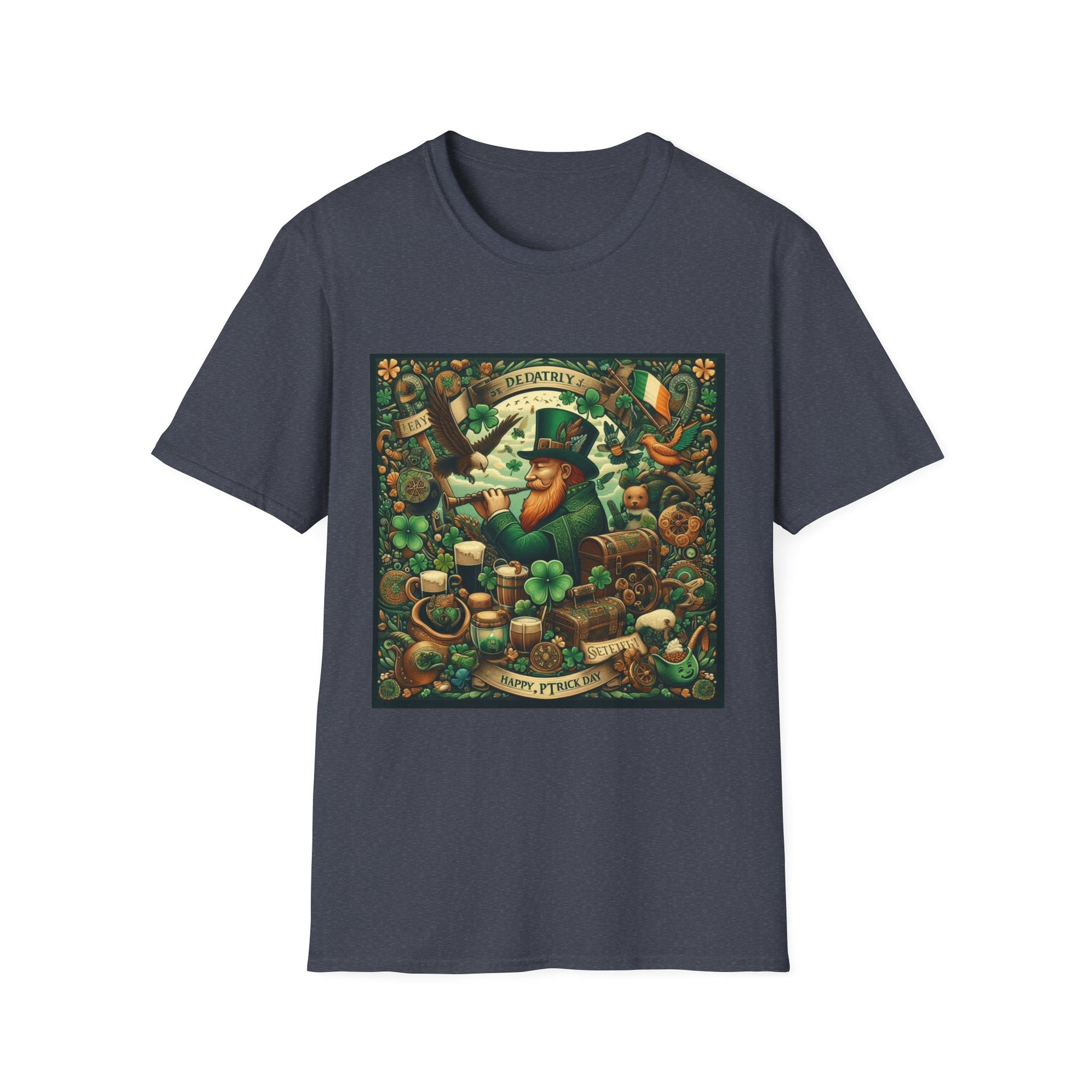 St. Patrick's Day Unisex Softstyle T-Shirt – Leprechaun Beer Fest Design