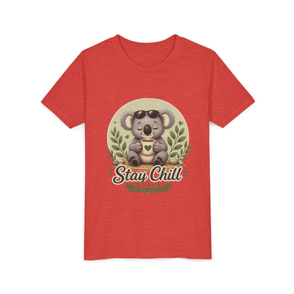 Stay Chill Koala Youth T-Shirt | Cute Kids Graphic Tee | Funny Animal Shirt for Boys Girls | Soft Children's Tee S–XL