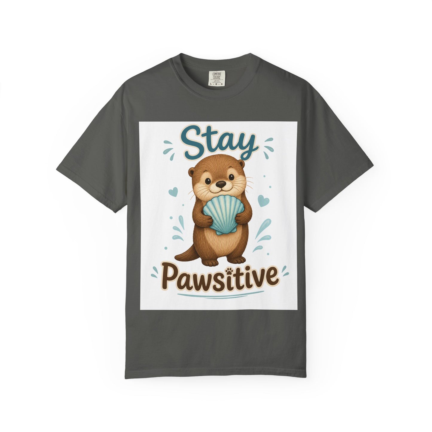Stay Pawsitive Otter T-Shirt – Cute Animal Graphic Tee