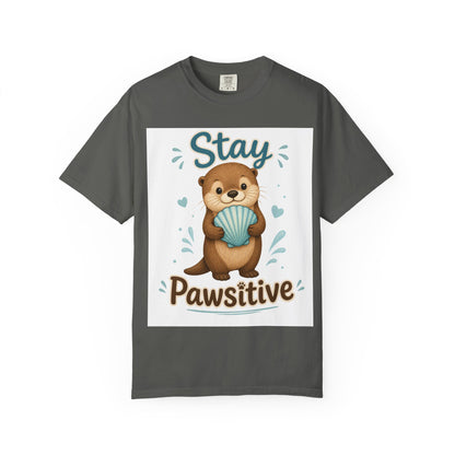 Stay Pawsitive Otter T-Shirt – Cute Animal Graphic Tee