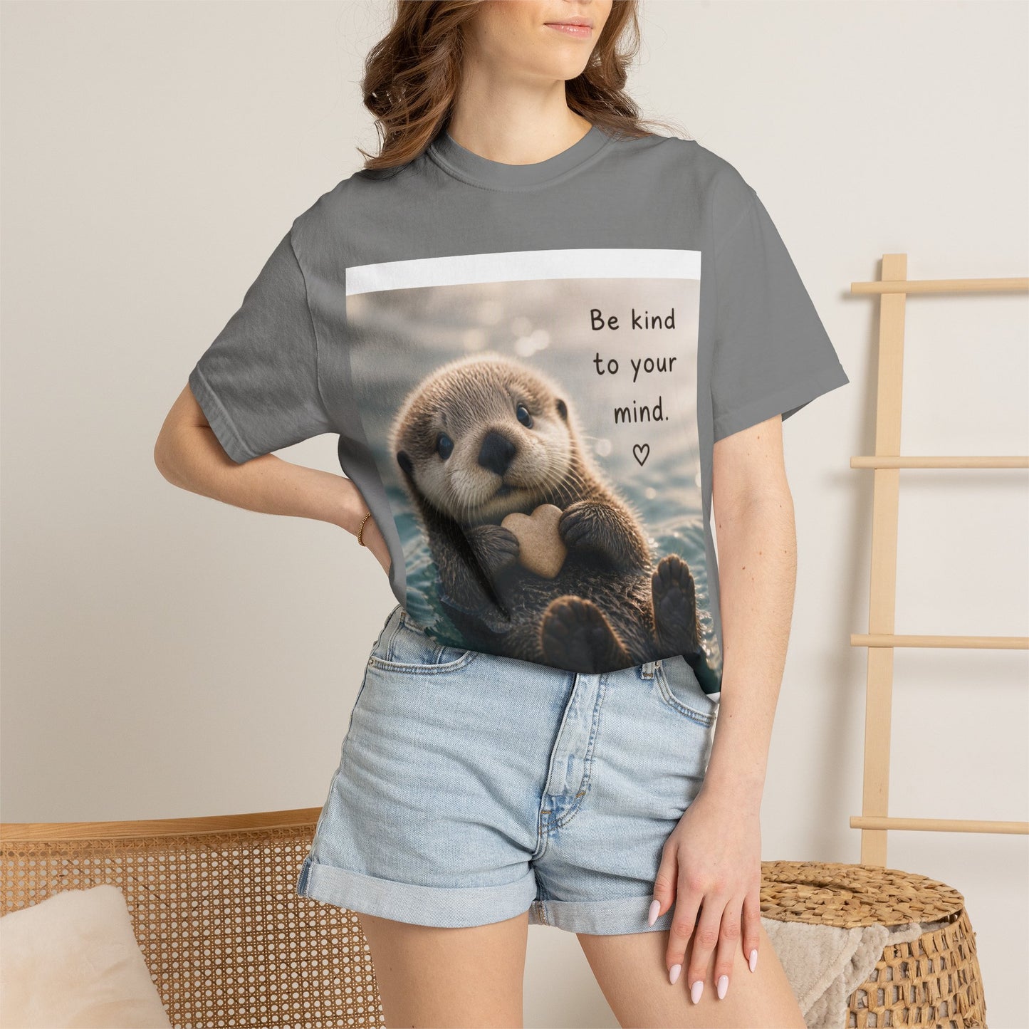 Otter 'Be Kind to Your Mind' Comfort T-Shirt – Mental Health Graphic Tee