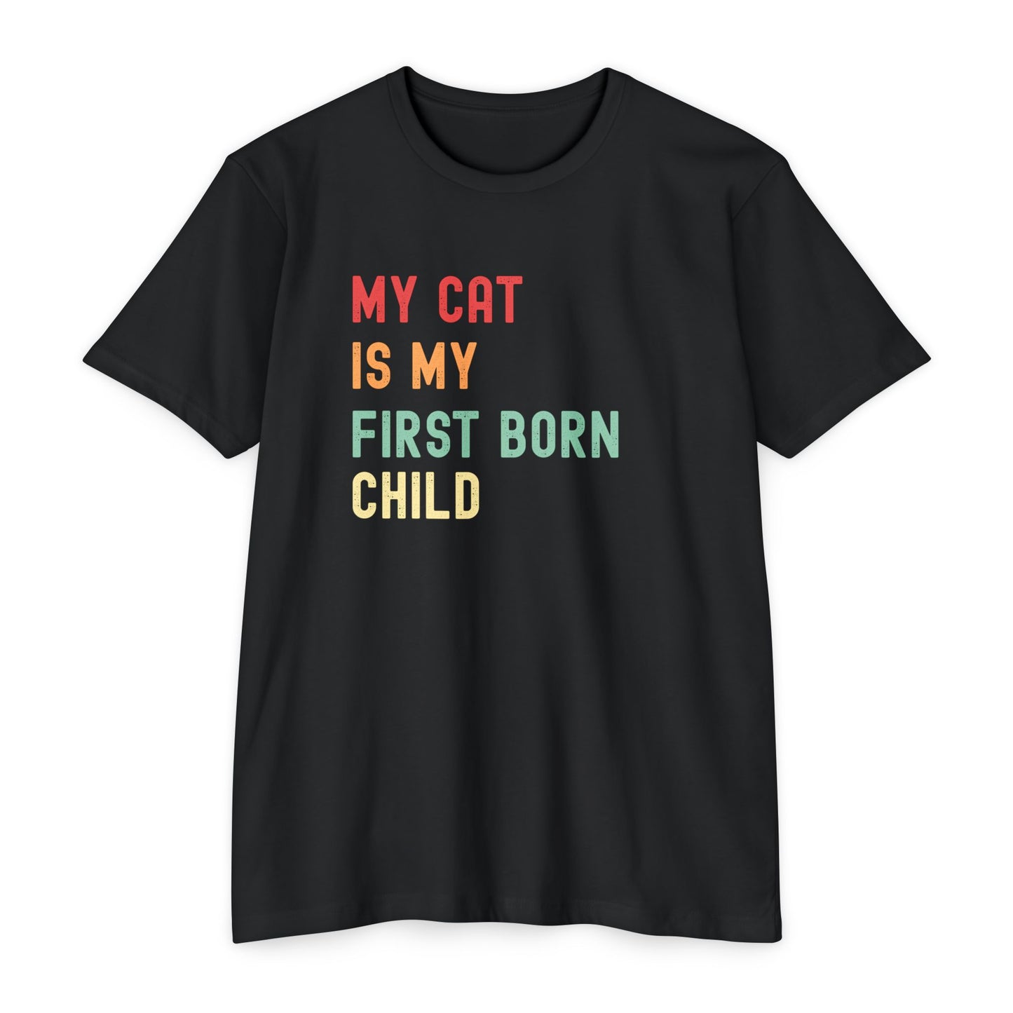 Funny Cat Lover T-Shirt – 'My Cat Is My First Born' Unisex Pet Parent Tee
