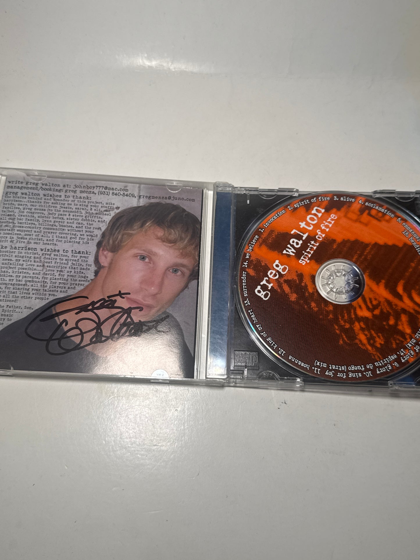 Greg Walton – Spirit of Fire Christian Music CD Album