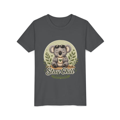 Stay Chill Koala Youth T-Shirt | Cute Kids Graphic Tee | Funny Animal Shirt for Boys Girls | Soft Children's Tee S–XL