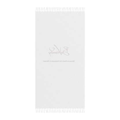 Boho Beach Towel — "BeVisionary: Because Real Life Happens In Person" Polyester Fringe Beach Cloth