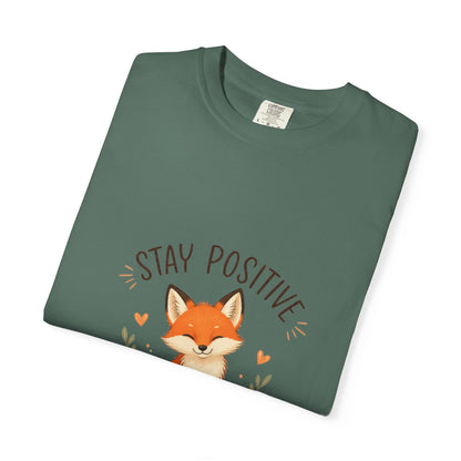 Fox Graphic T-Shirt — "Good Things Take Time" Stay Positive Inspirational Tee