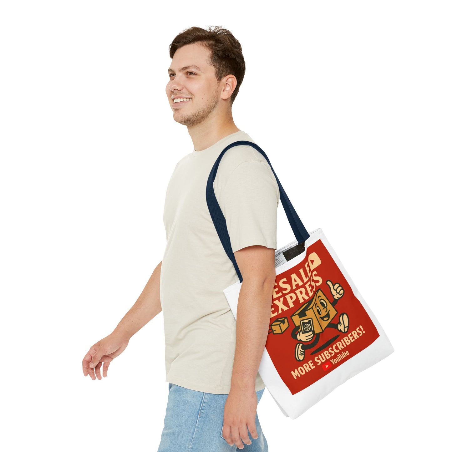 Resale Express Tote - More subscribers Red Cartoon Design