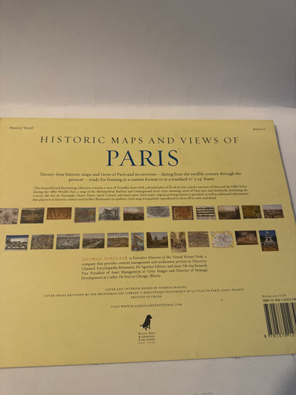 Historic Maps and Views of Paris by George Sinclair – Paperback