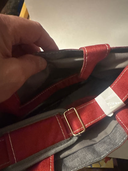 Lock & Lock Red Insulated Lunch Tote Bag with Sturdy Handles