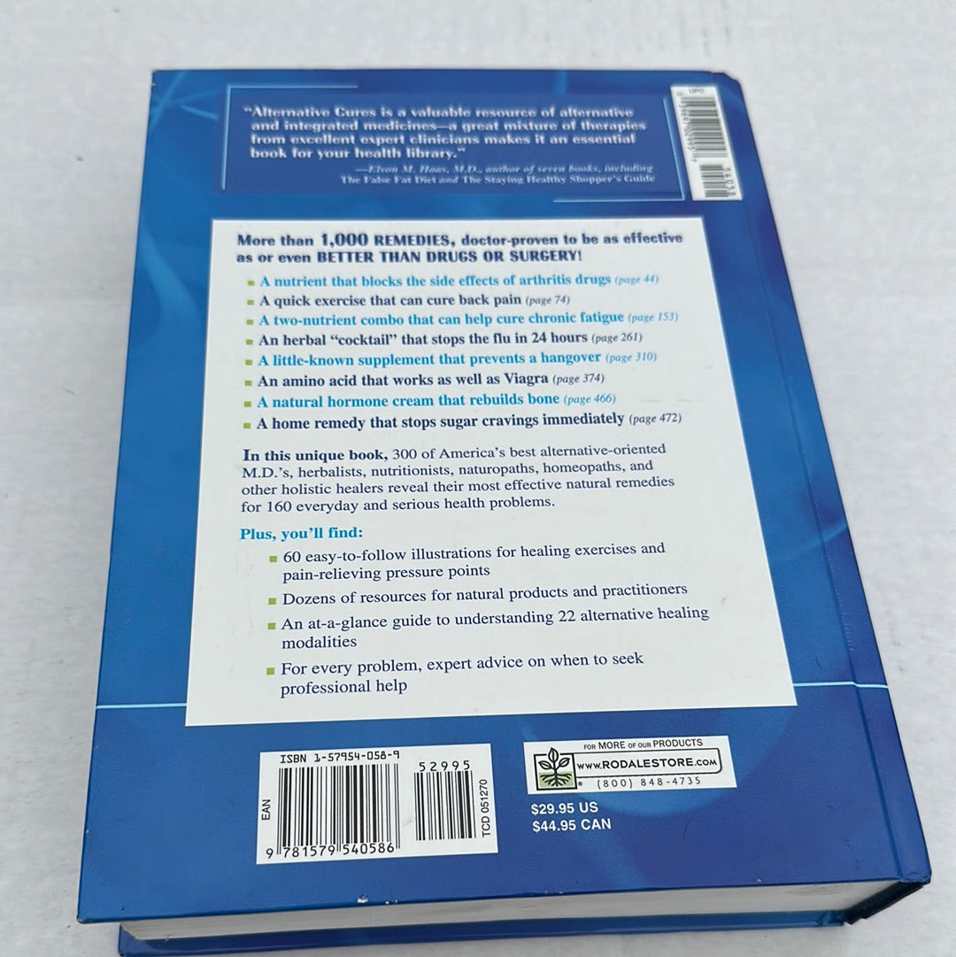 Alternative Cures: The Most Effective Natural Home Remedies for 160 Health Problems Gottlieb, Bill
