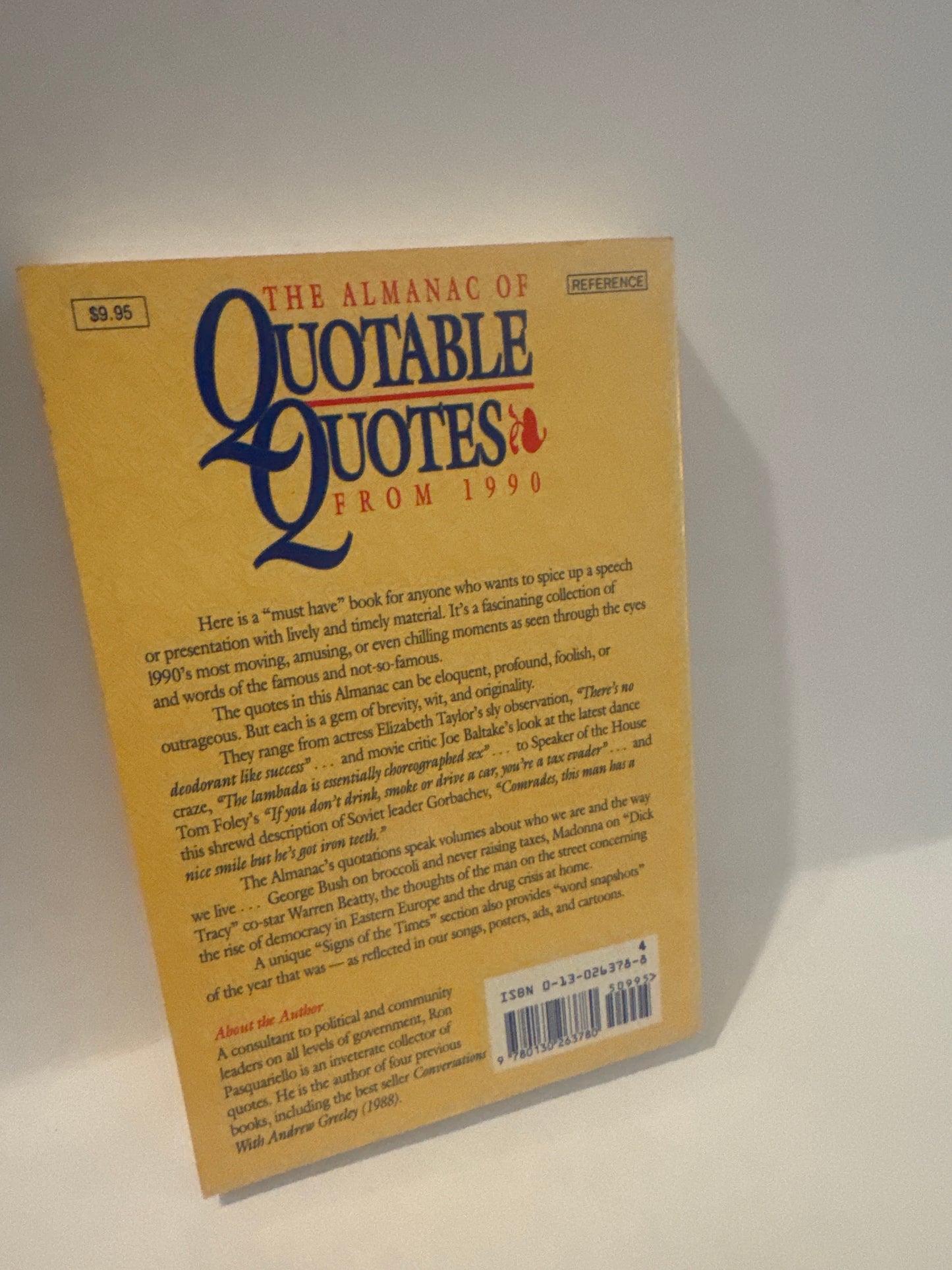 Quotable Quotes 1990 – Ronald Pasqueriello | Rare Vintage