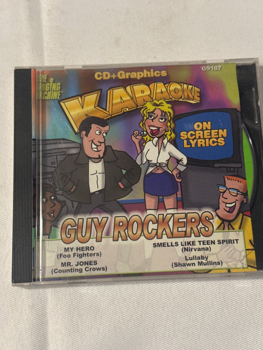 Karaoke guy rockers on screen lyrics CD graphics ￼