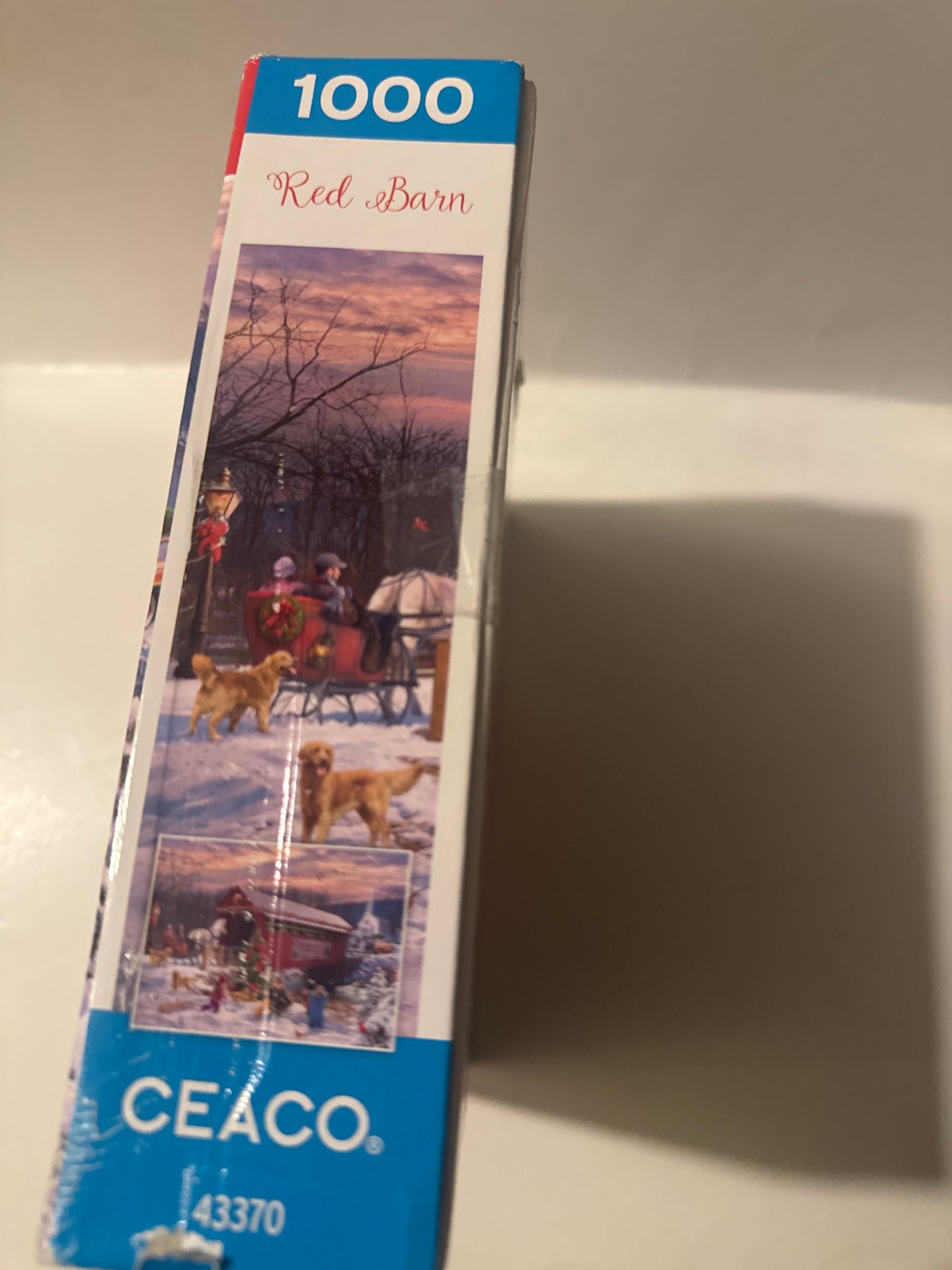 Ceaco 1000pc Christmas Puzzle – Classic Red Barn Holiday Jigsaw