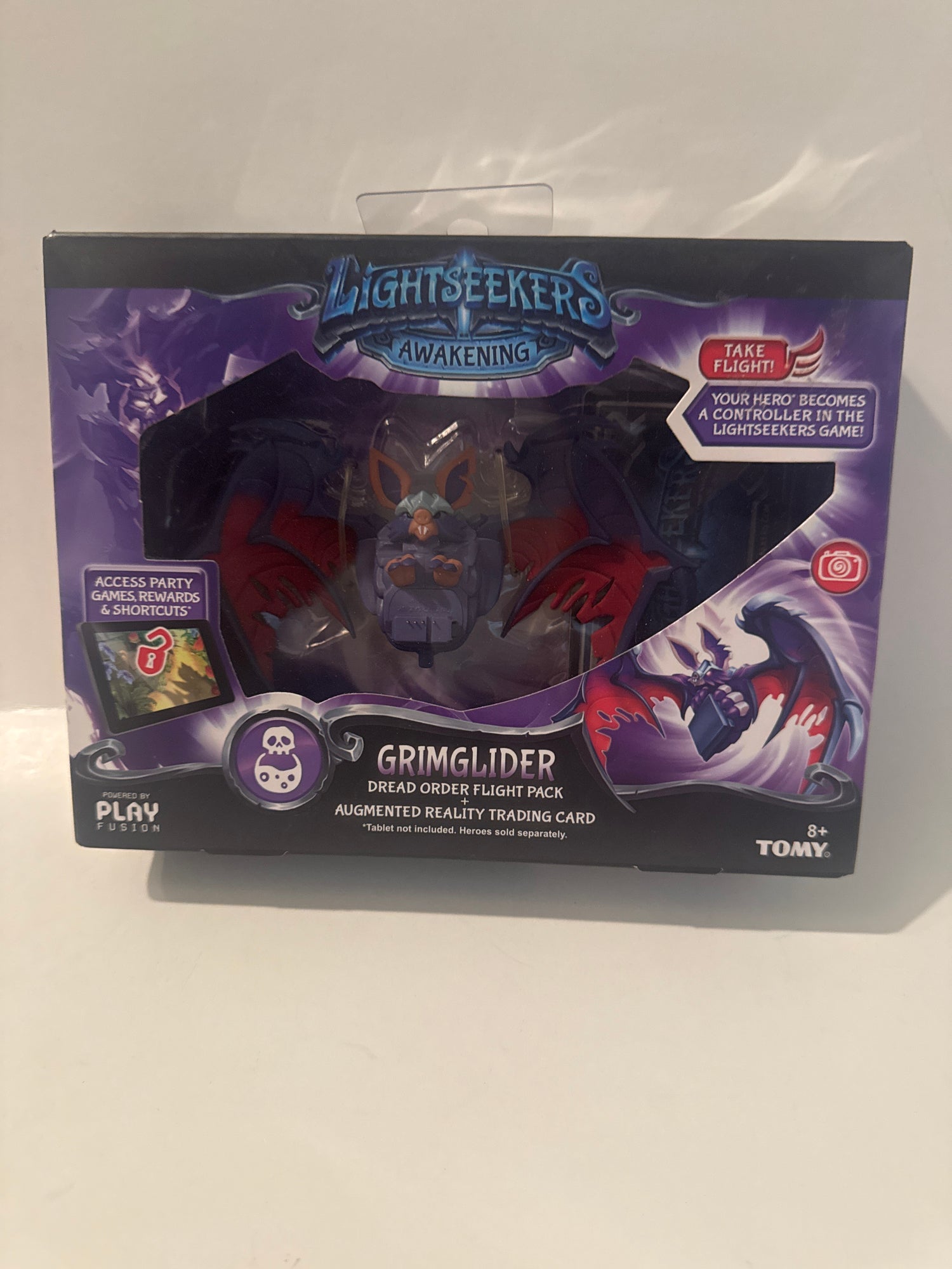  Boxed Lightseekers Grimglider Flight Pack featuring a dark-winged character from the Dread Order.
